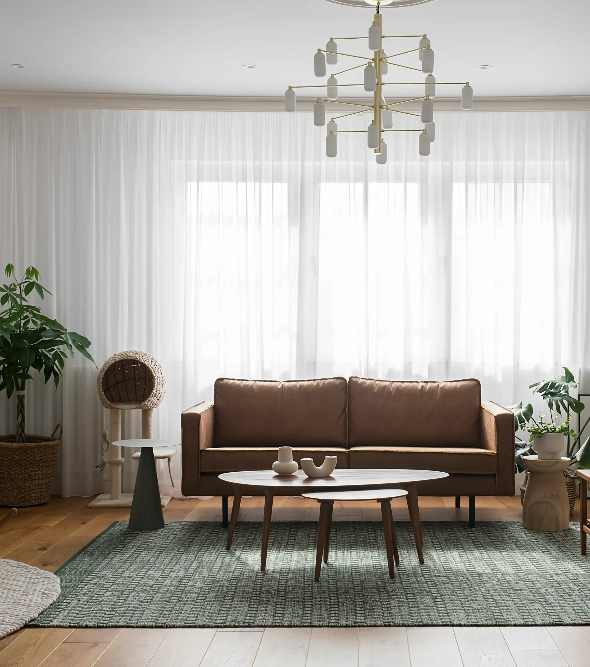 design interior pentru un living in stil boho elegant